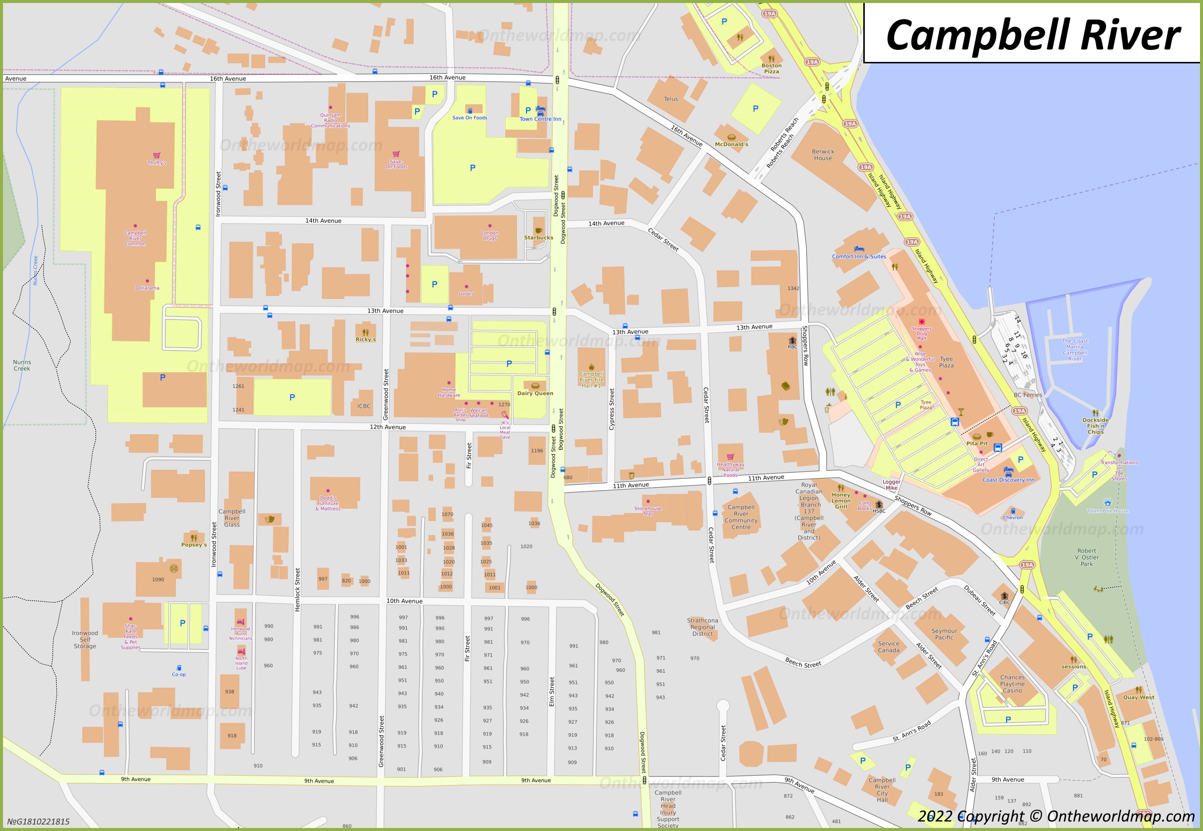 Downtown Campbell River Map