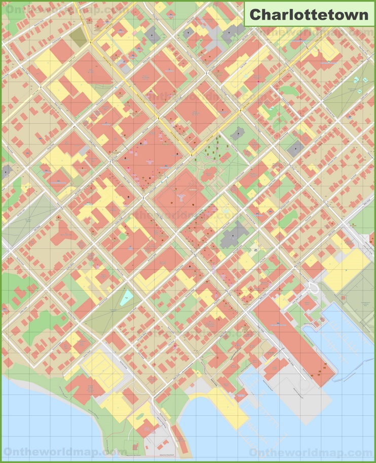 Charlottetown downtown map