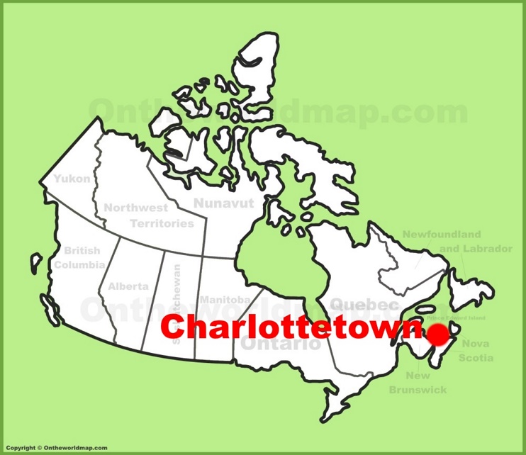 Charlottetown location on the Canada Map