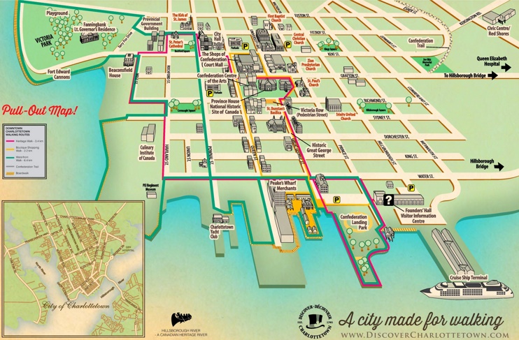 Charlottetown tourist map