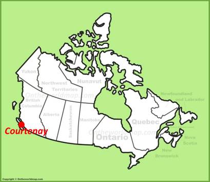 Courtenay Location Map