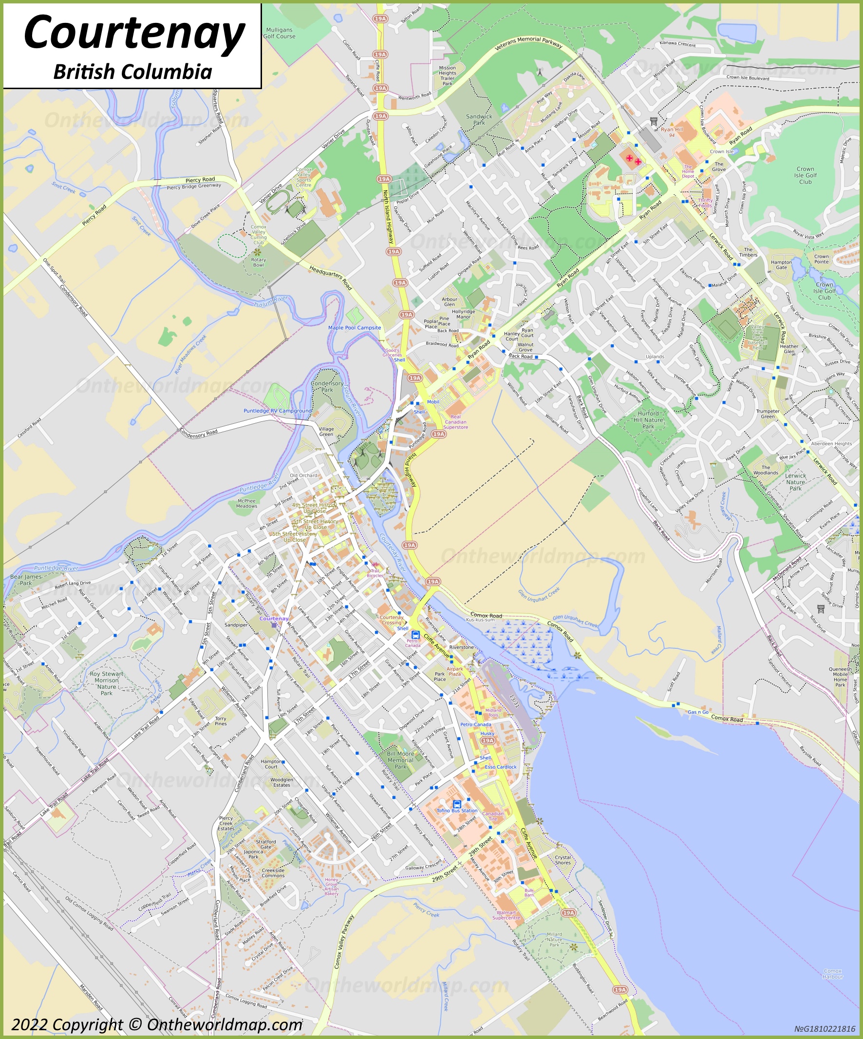 Map of Courtenay