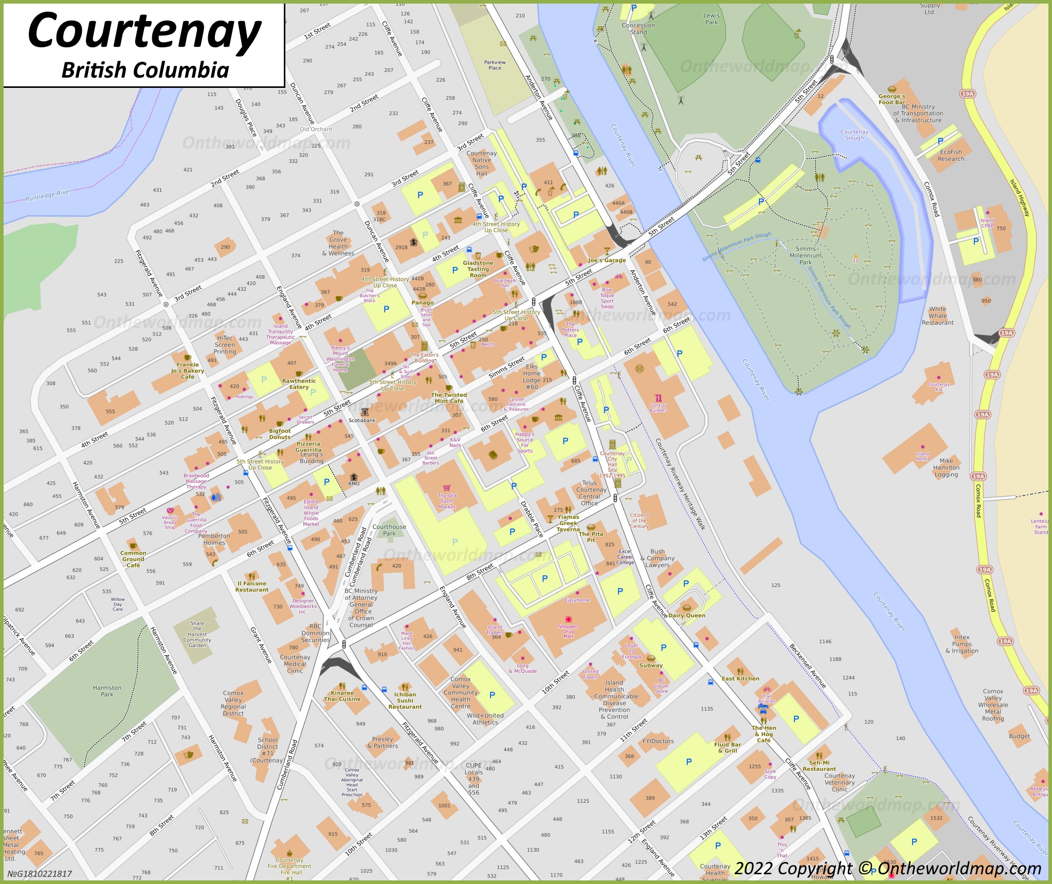 Courtenay Map British Columbia Canada Detailed Maps Of Courtenay