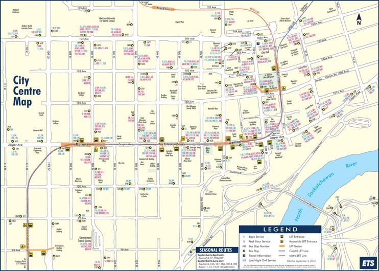Edmonton city center map