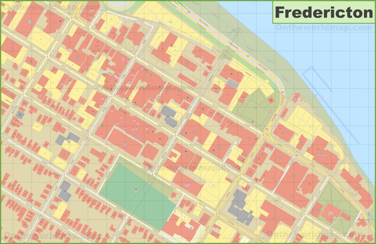 Fredericton downtown map
