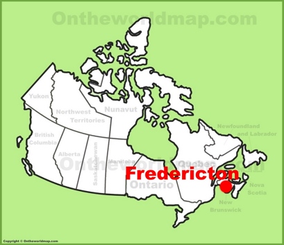 Fredericton Location Map