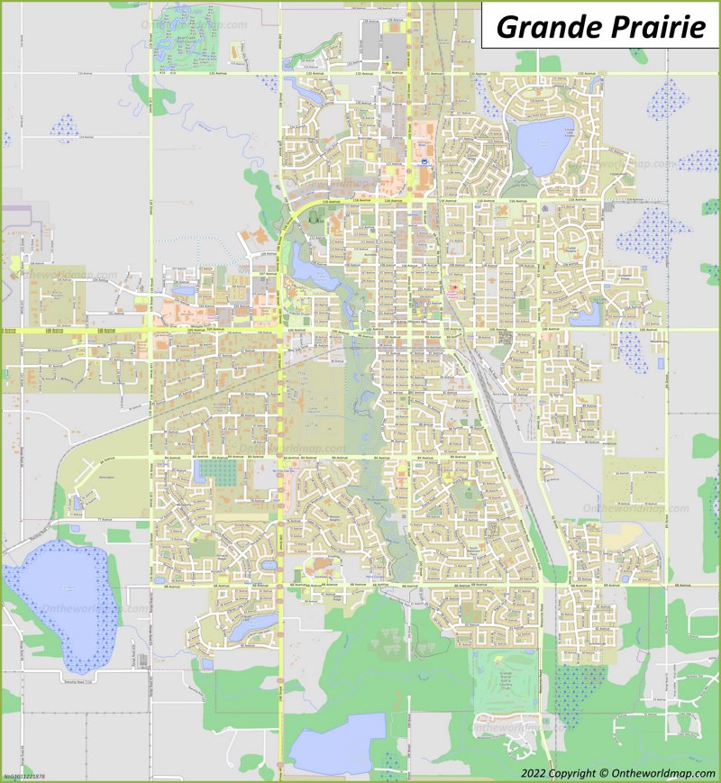 Grande Prairie Map | Alberta, Canada | Detailed Maps of Grande Prairie