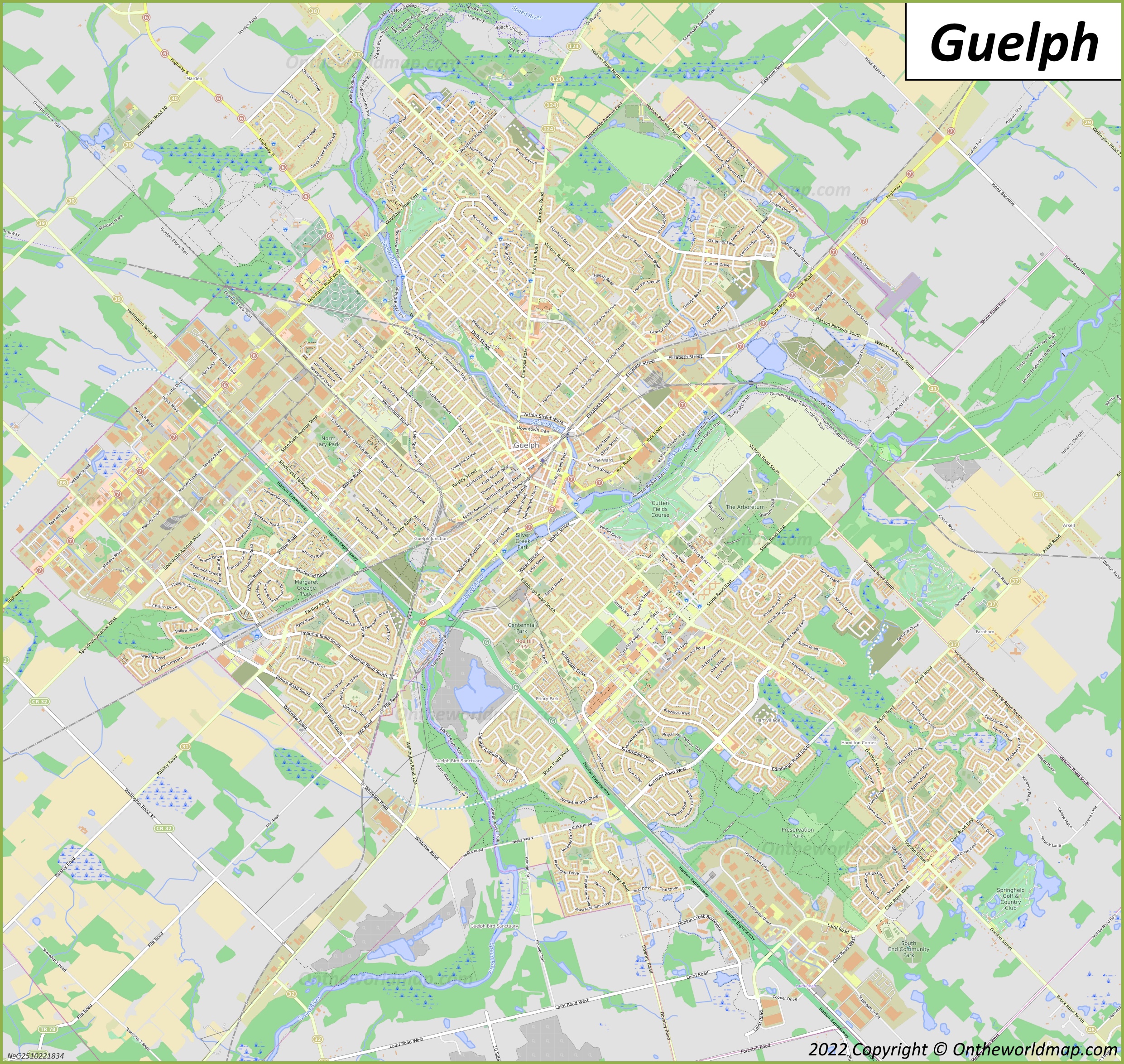 Map of Guelph