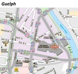 Downtown Guelph Transport Map