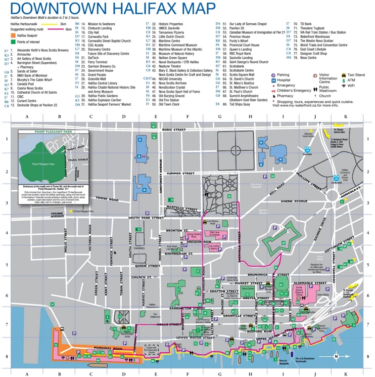 Halifax downtown map