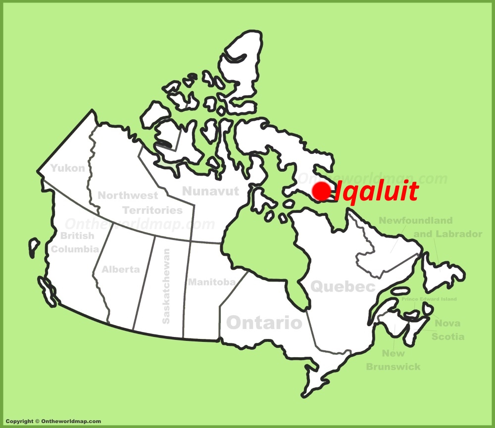 Iqaluit location on the Canada Map