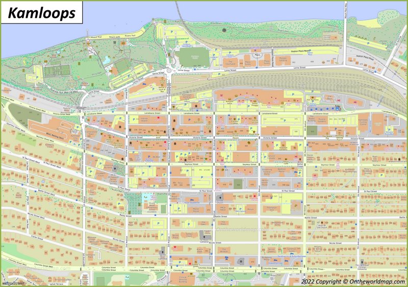 Kamloops Map  British Columbia, Canada  Detailed Maps of Kamloops