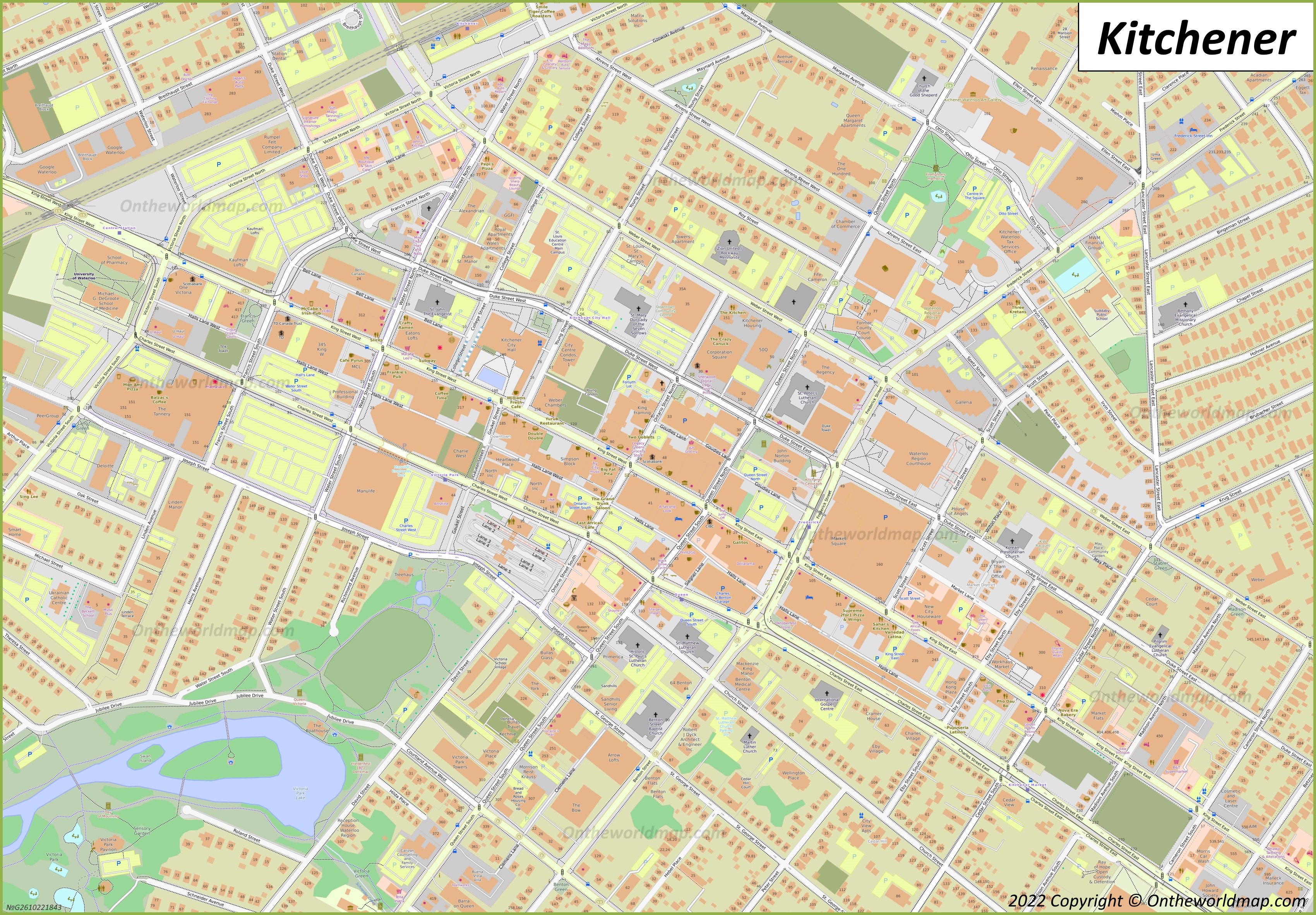 Downtown Kitchener Map