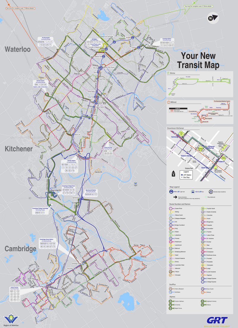 Kitchener Area Transport Map