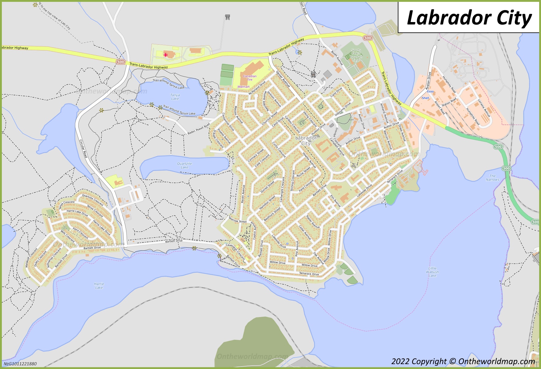 Map of Labrador City