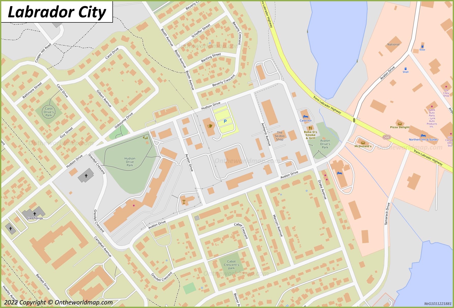 Downtown Labrador City Map
