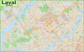 Large detailed map of Laval