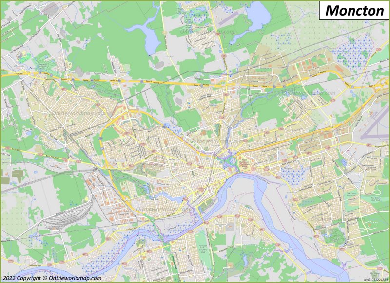 Moncton Map New Brunswick Canada Detailed Maps Of Moncton   Detailed Map Of Moncton Max 