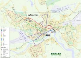 Moncton Transport Map