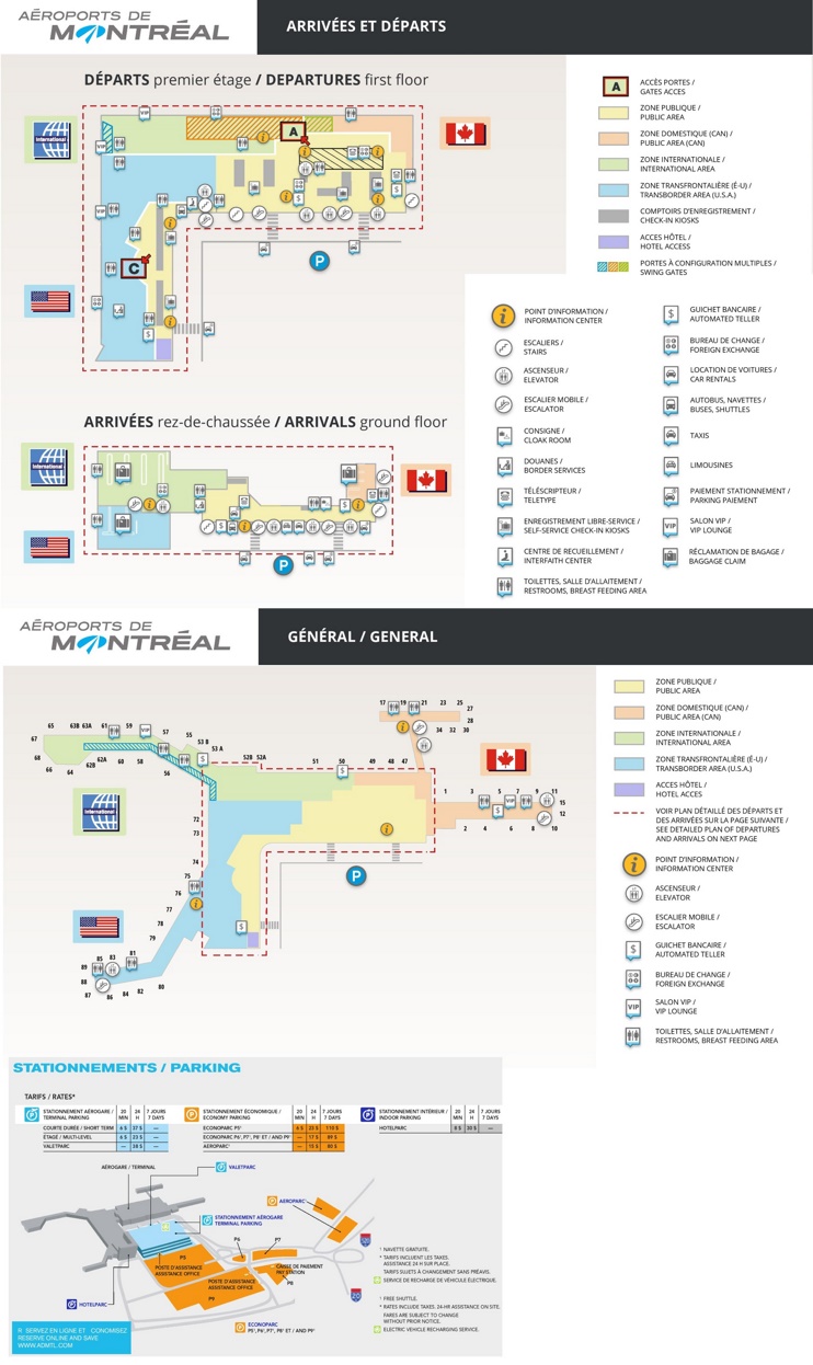Montreal airport map