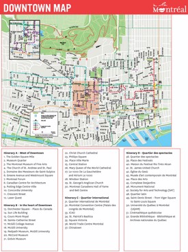 Montreal downtown map