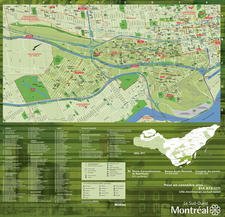 Montreal Le Sud-Ouest map