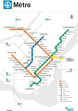 Montreal metro map