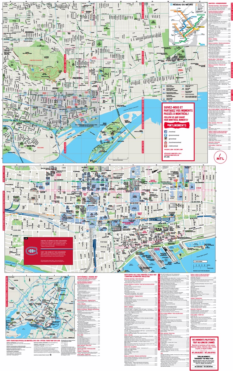 Montreal tourist attractions map
