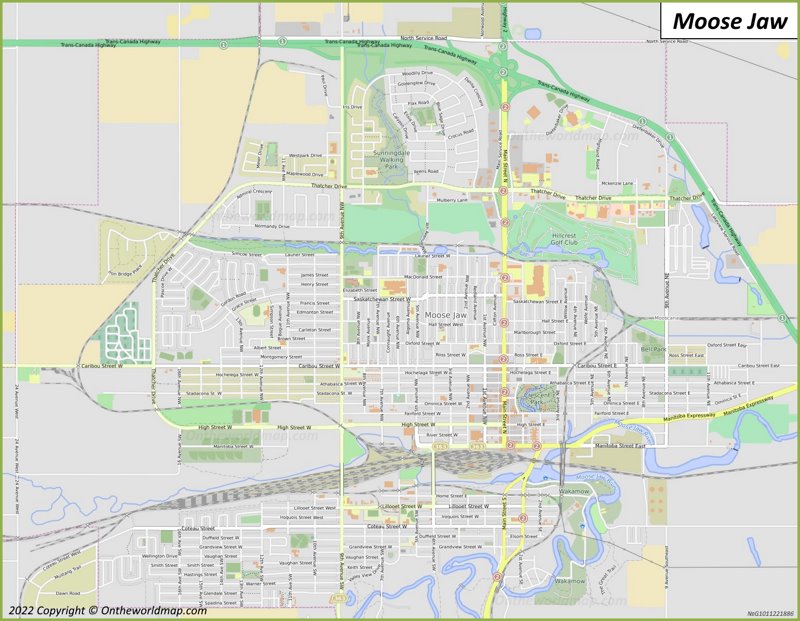 Moose Jaw Map Saskatchewan Canada Detailed Maps Of Moose Jaw   Detailed Map Of Moose Jaw Max 