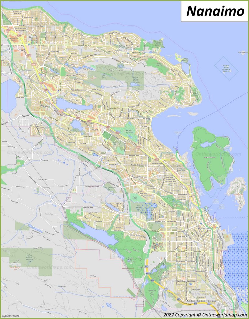 Nanaimo Map | British Columbia, Canada | Detailed Maps of Nanaimo