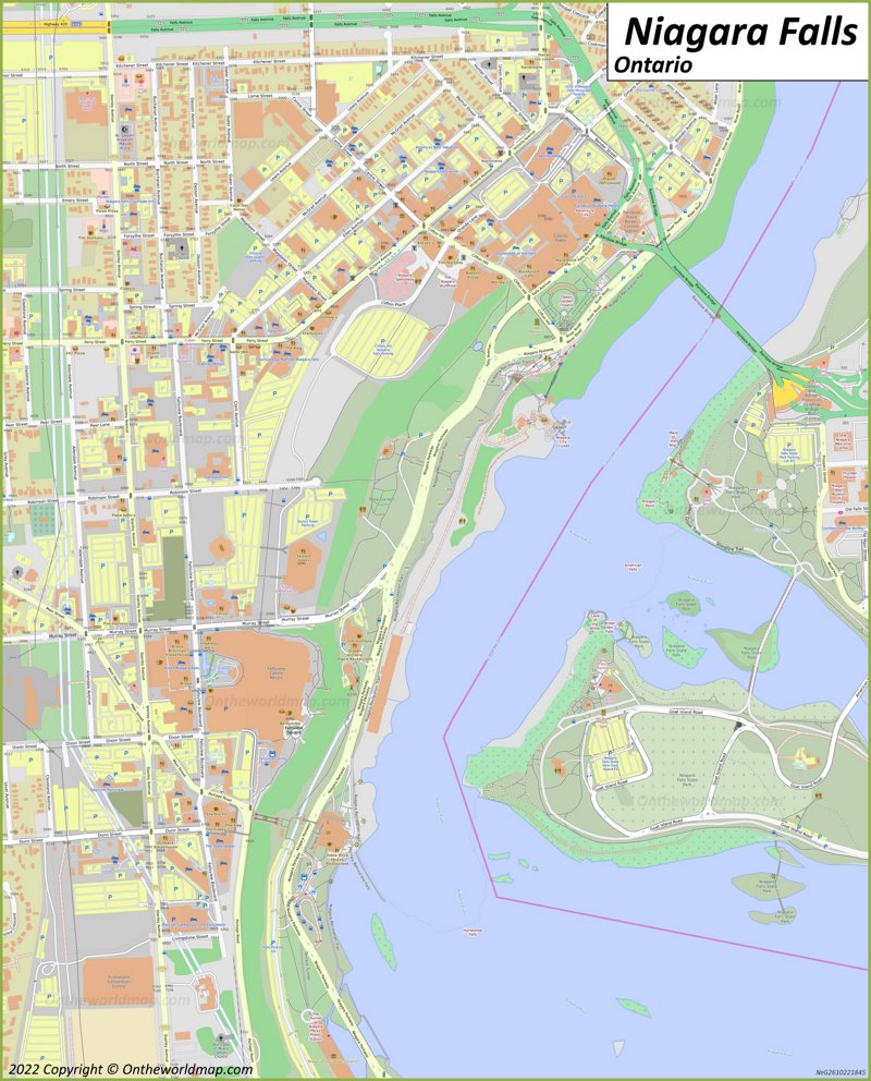 Niagara Falls Map | Ontario, Canada | Detailed Maps of Niagara Falls