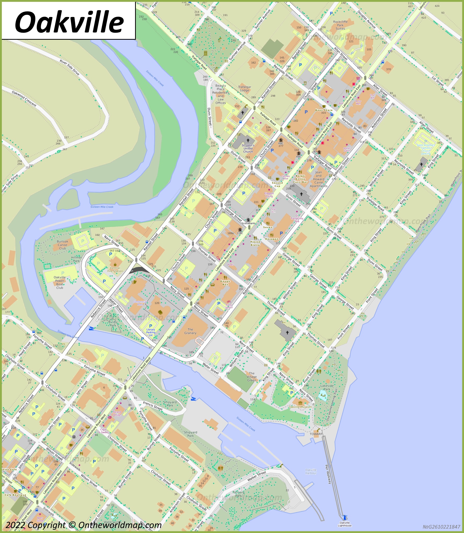 Downtown Oakville Map