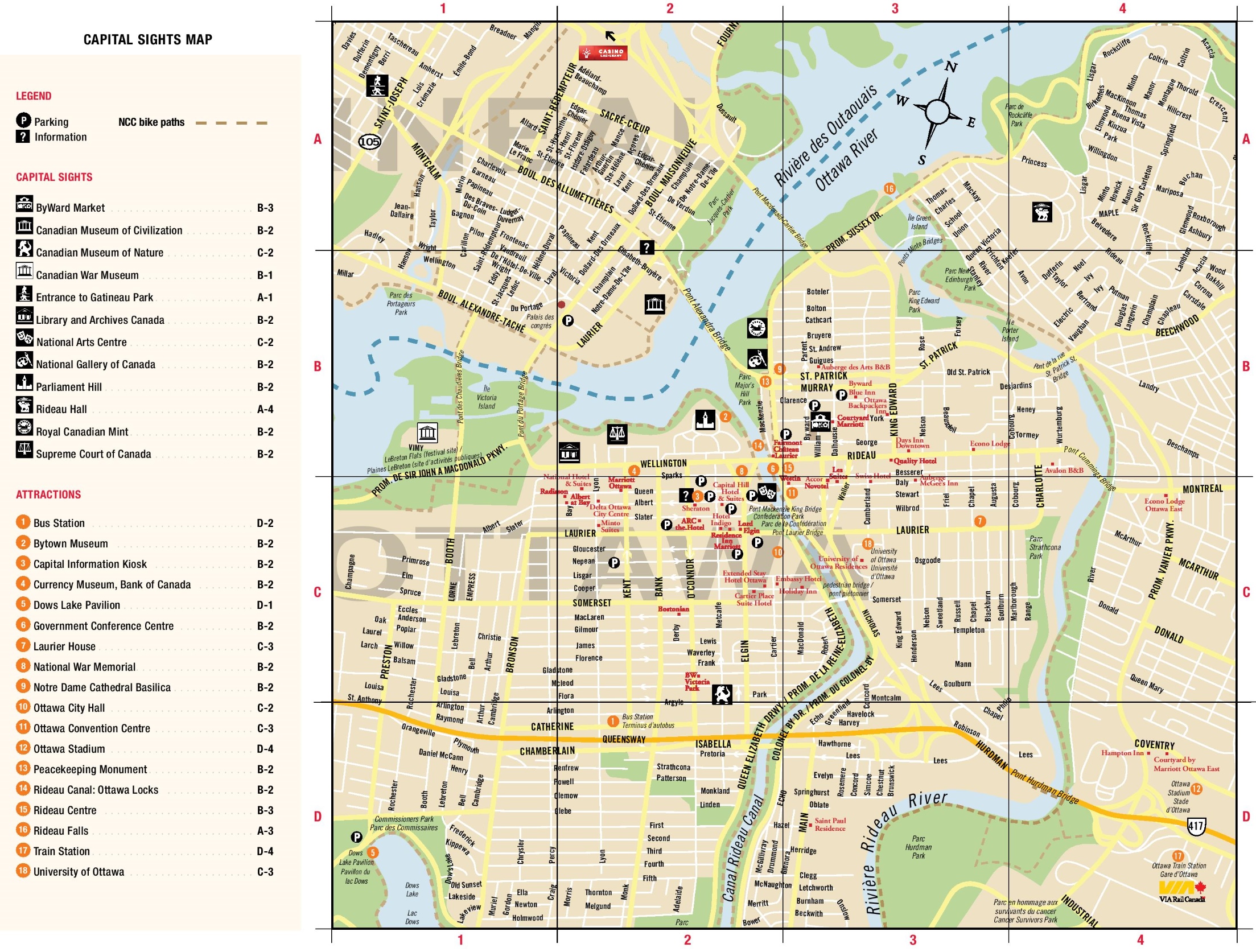 Large Road Map Of Ottawa City Downtown Maps Of All Images And Photos 