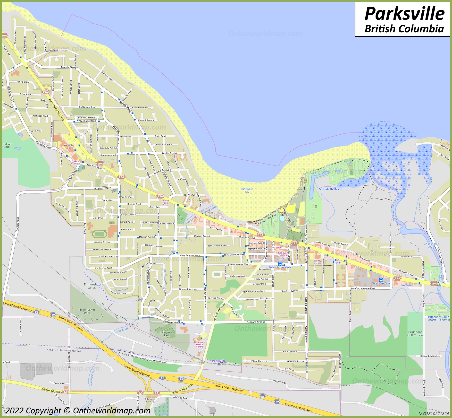 Map of Parksville