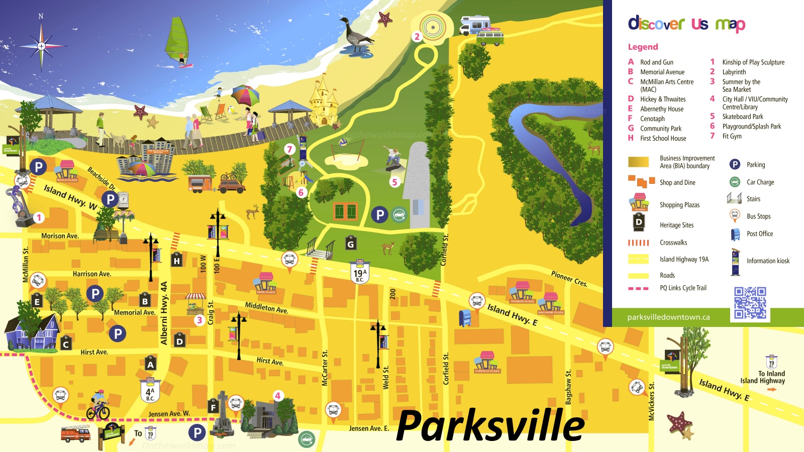 Parksville Tourist Map