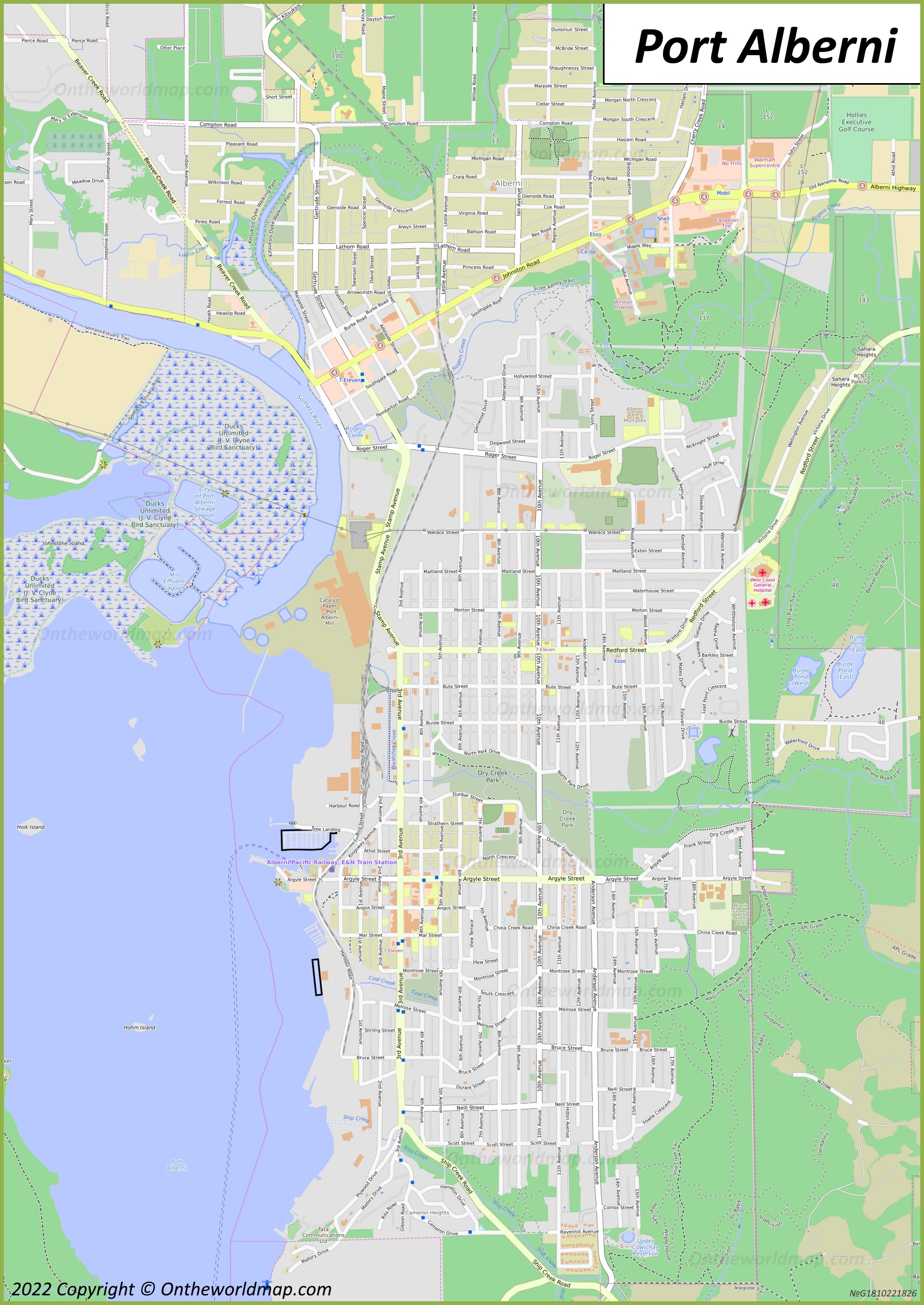Map of Port Alberni