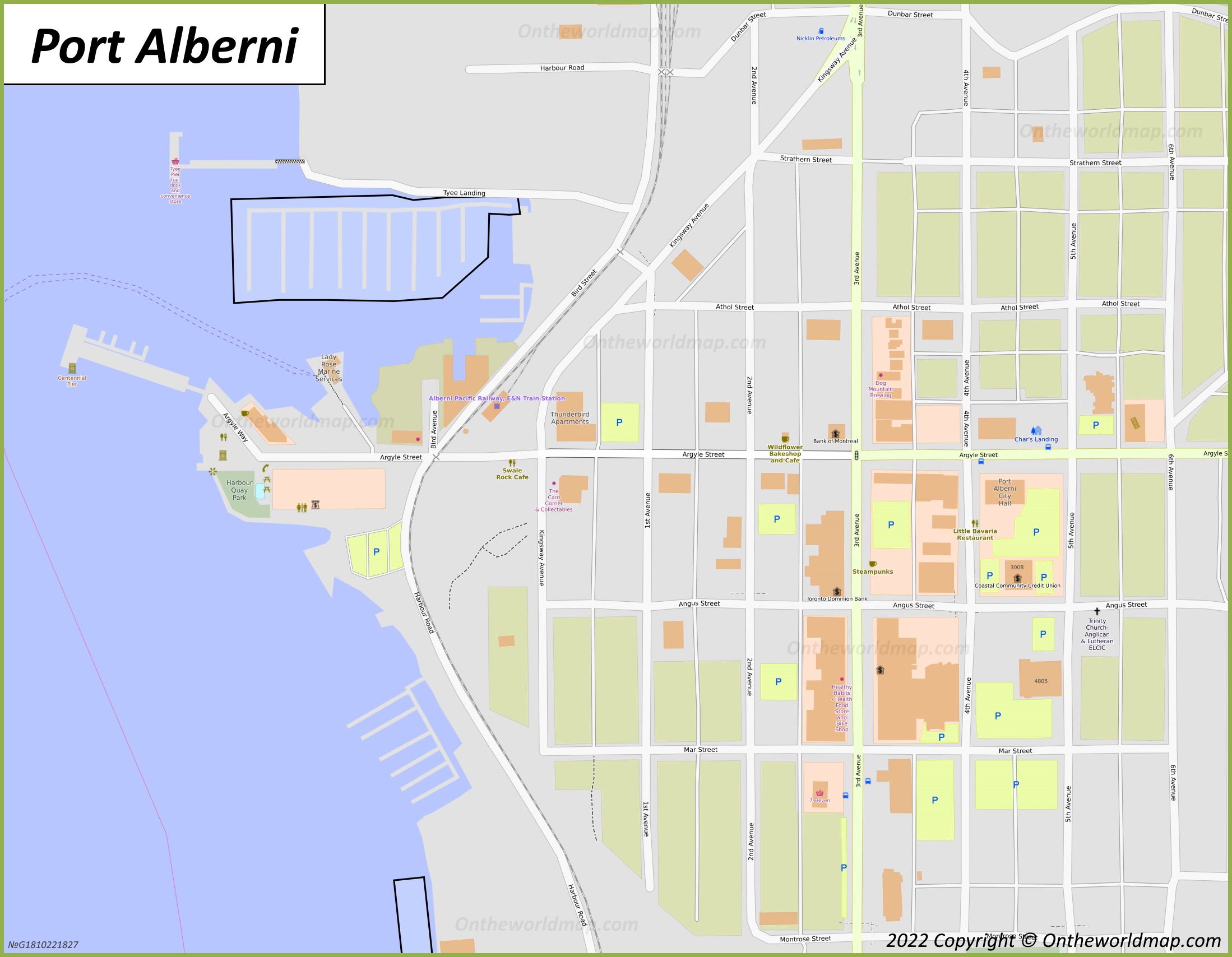 Downtown Port Alberni Map