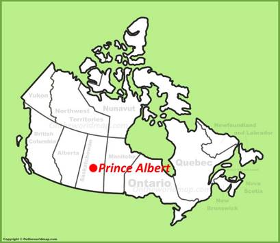 Prince Albert Location Map
