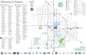 Regina hotels and sightseeings map