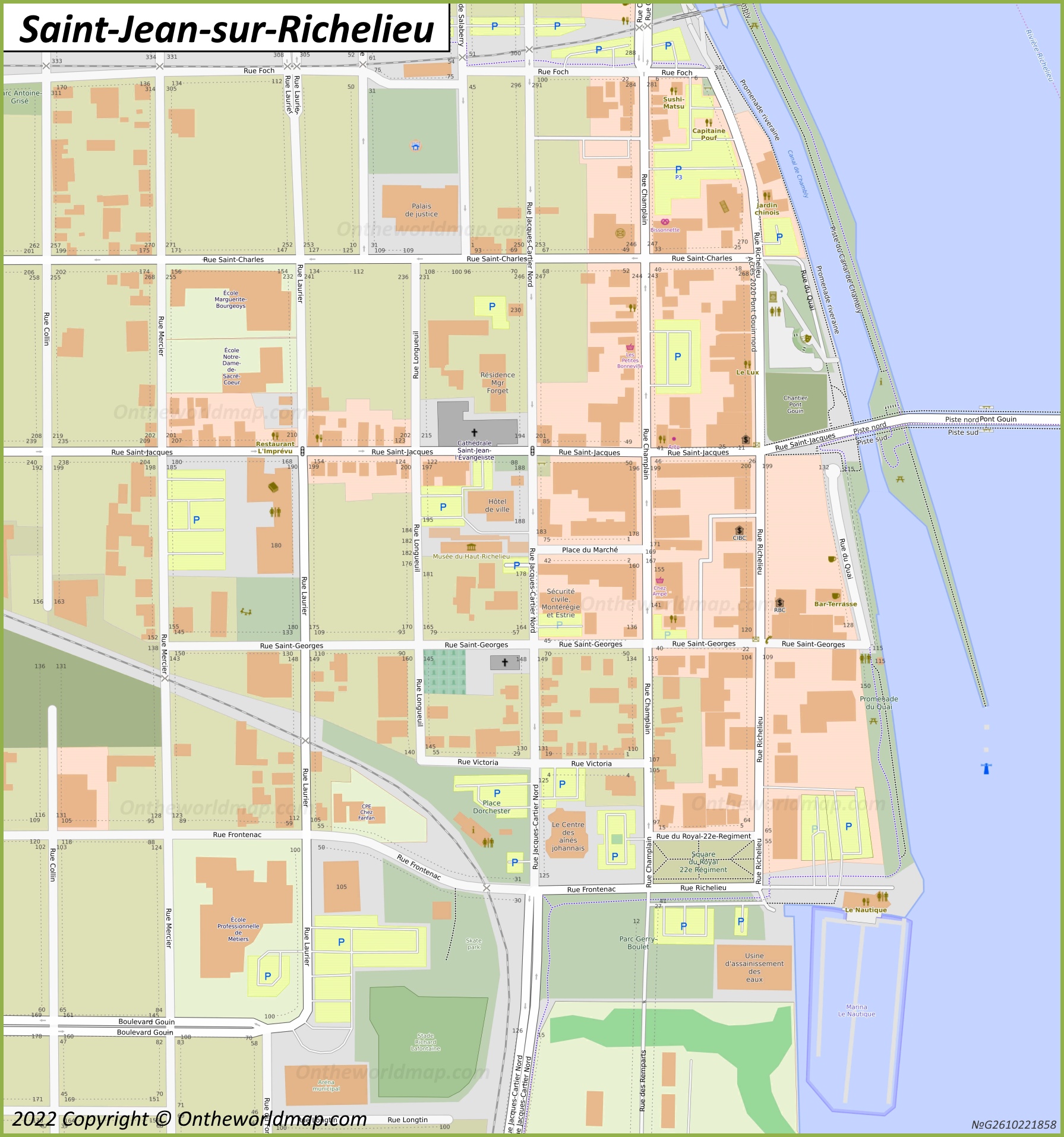 Downtown Saint-Jean-sur-Richelieu Map