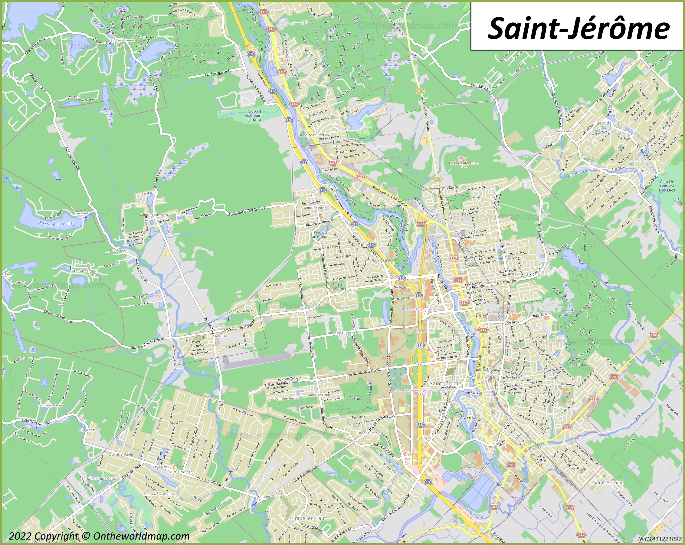 Map of Saint-Jérôme