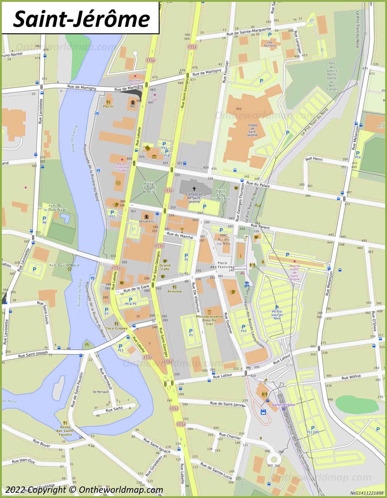 Downtown Saint-Jérôme Map