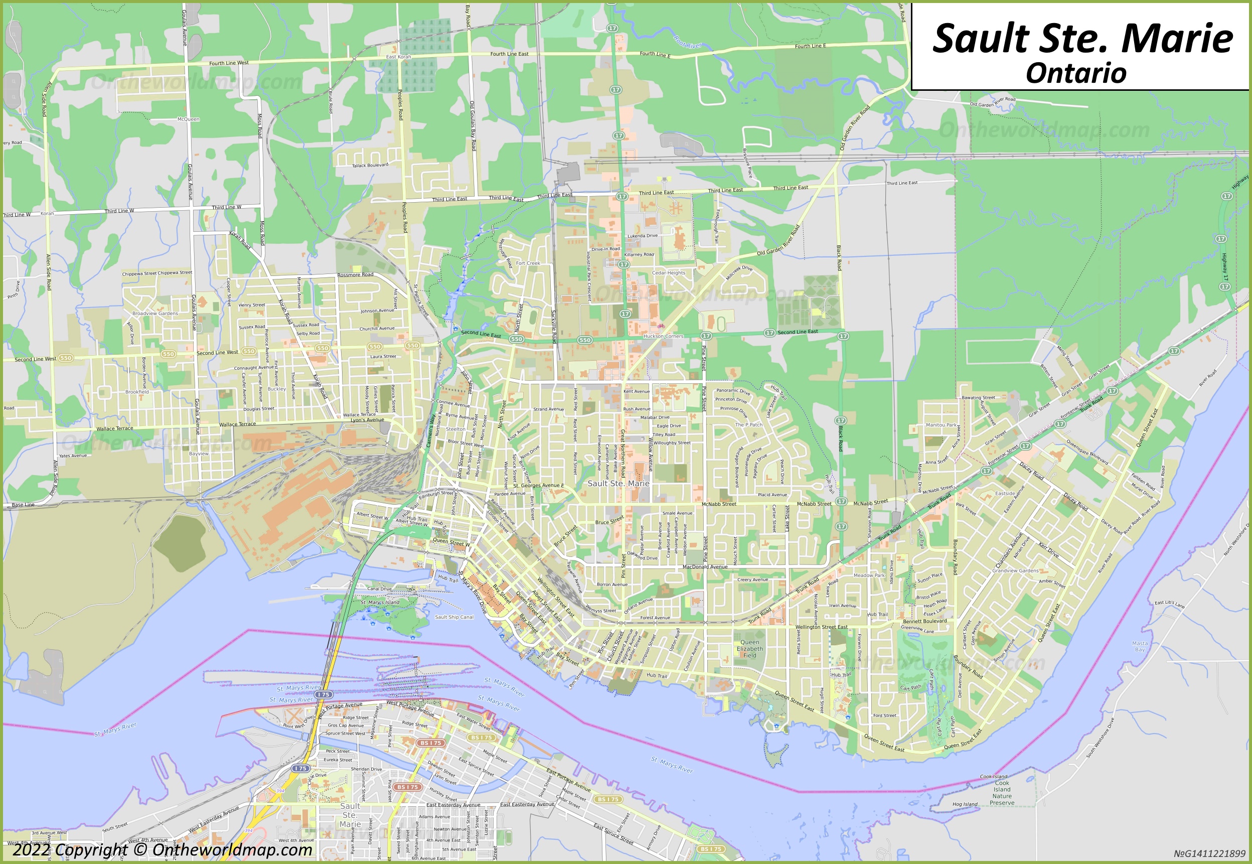 Sault Ste. Marie Map Ontario, Canada Detailed Maps of Sault Ste. Marie