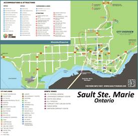 Sault Ste. Marie Hotels And Tourist Attractions Map