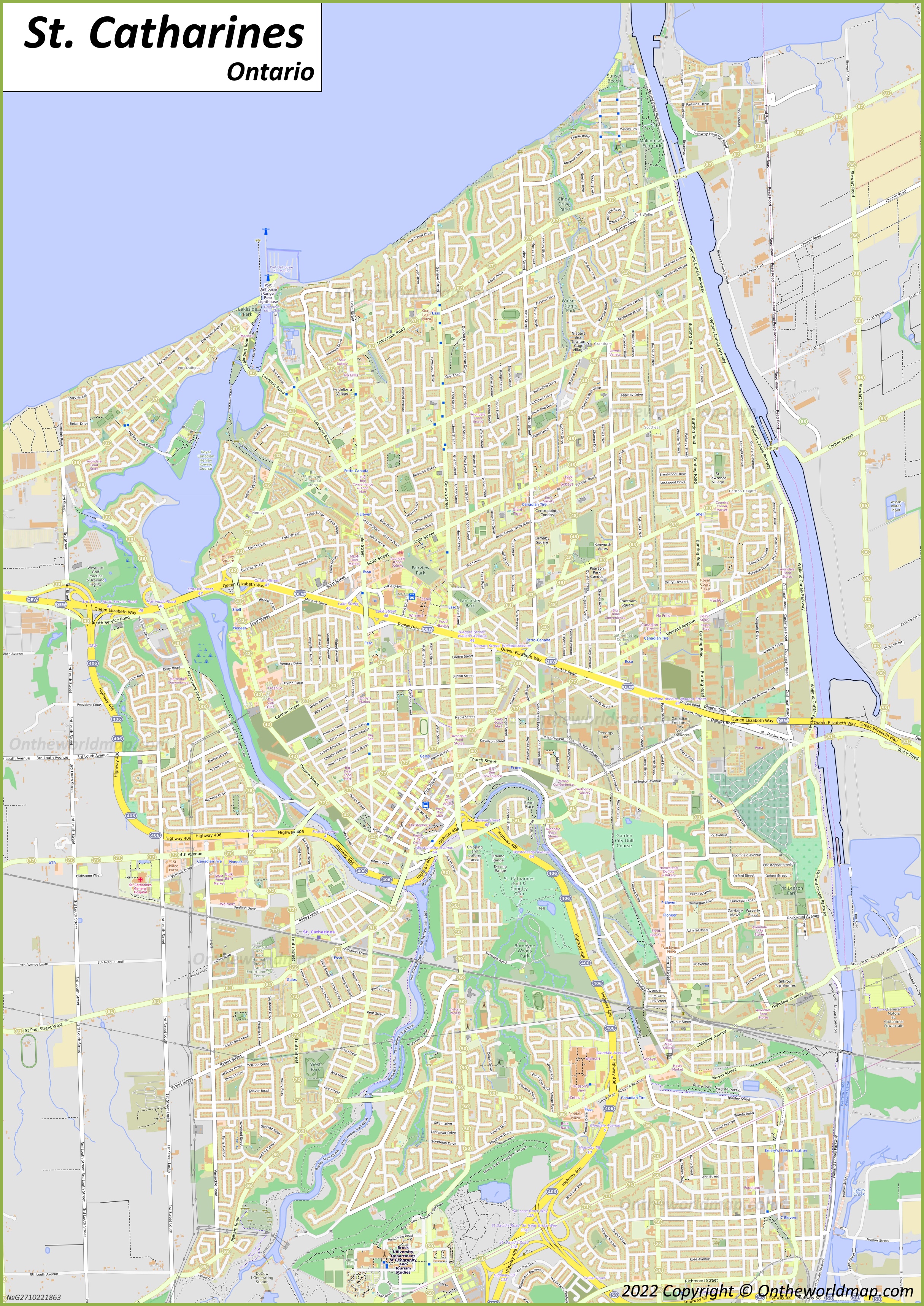 Map of St. Catharines