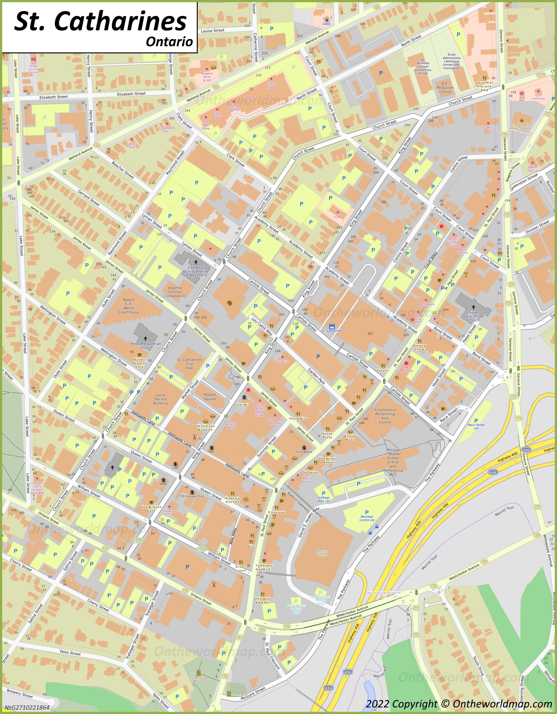 Downtown St. Catharines Map