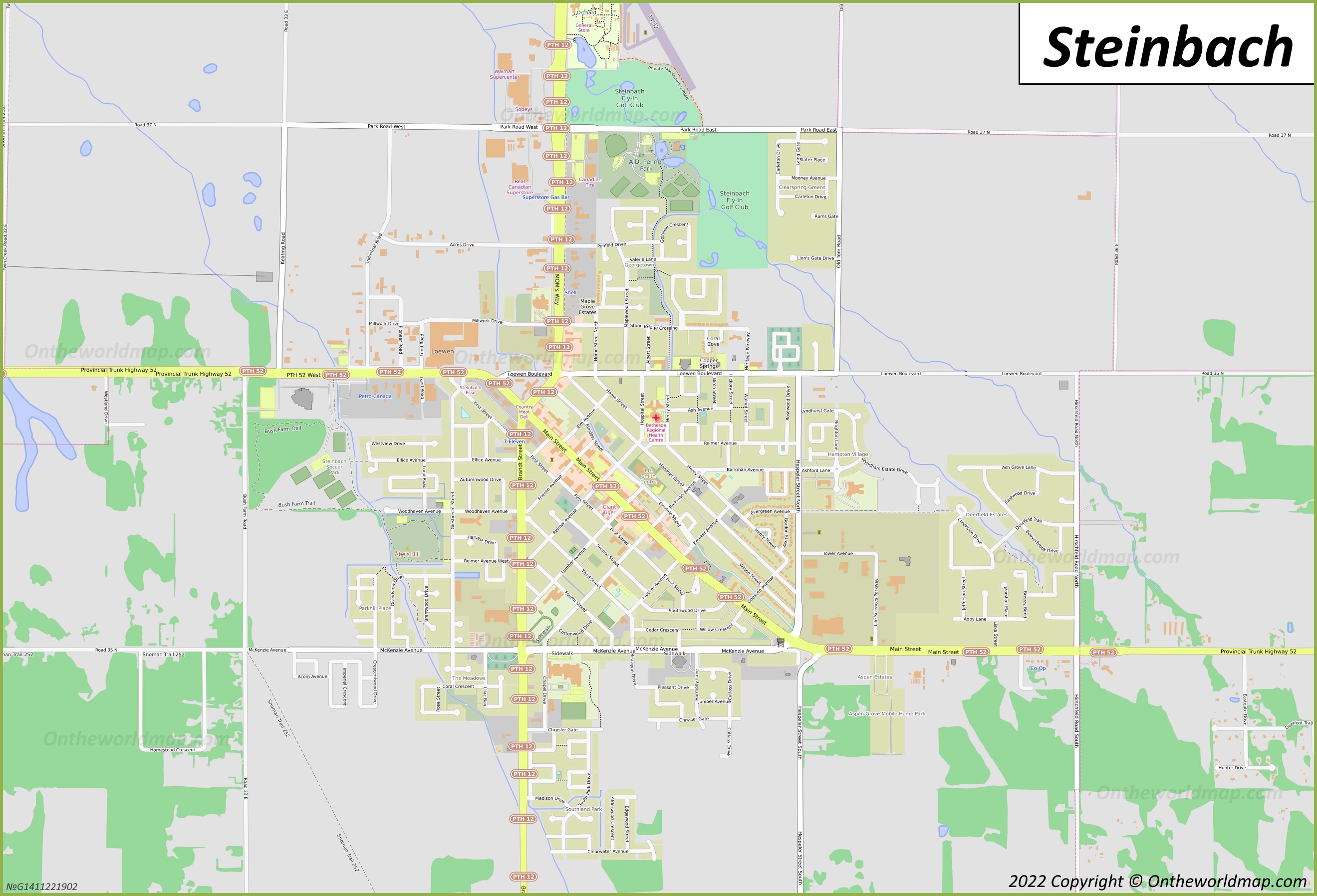 Map of Steinbach