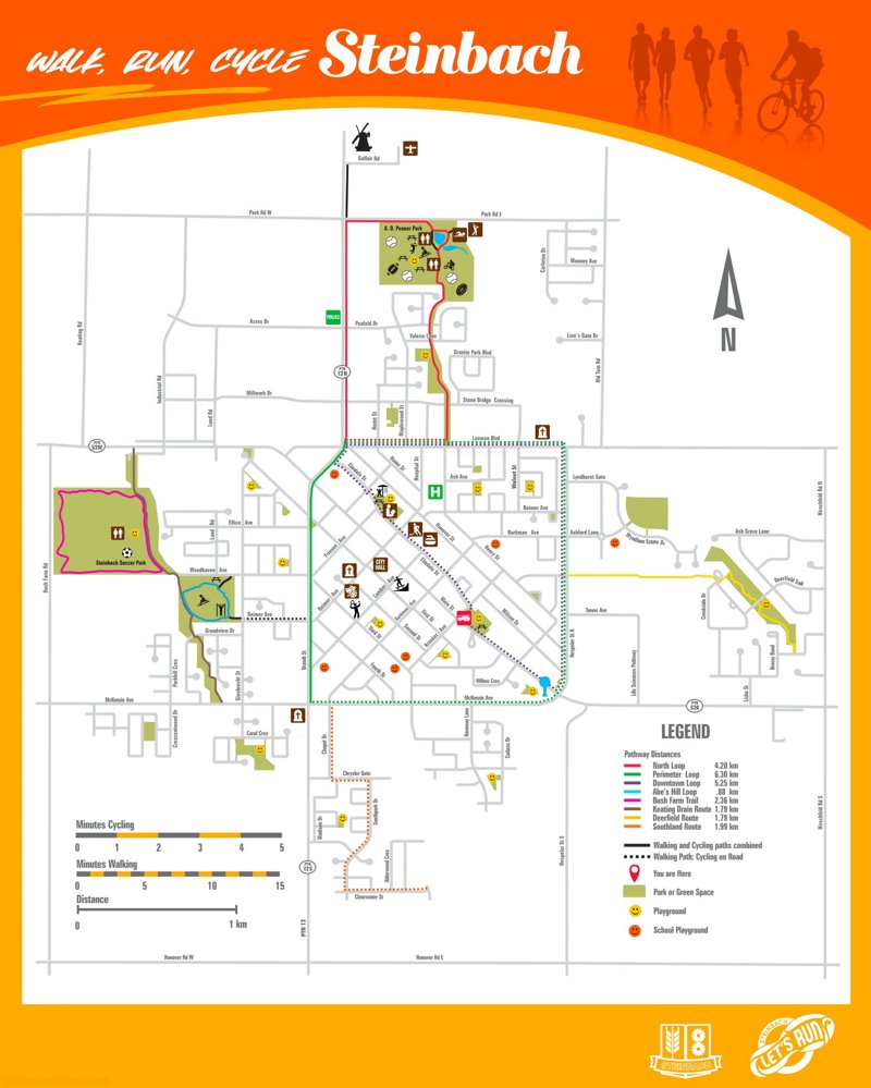 Steinbach Walking And Cycling Map