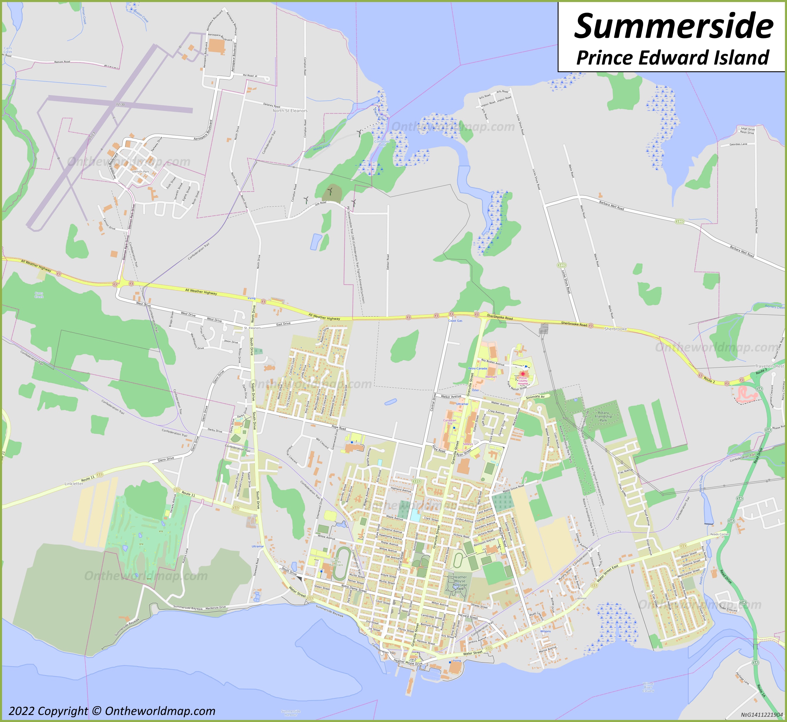 Map of Summerside