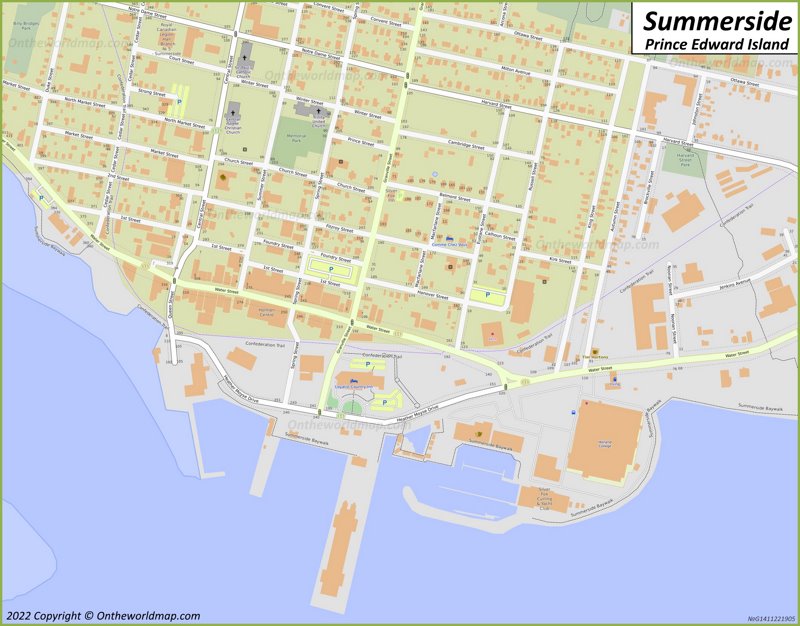 Summerside map prince edward island canada detailed maps of summerside